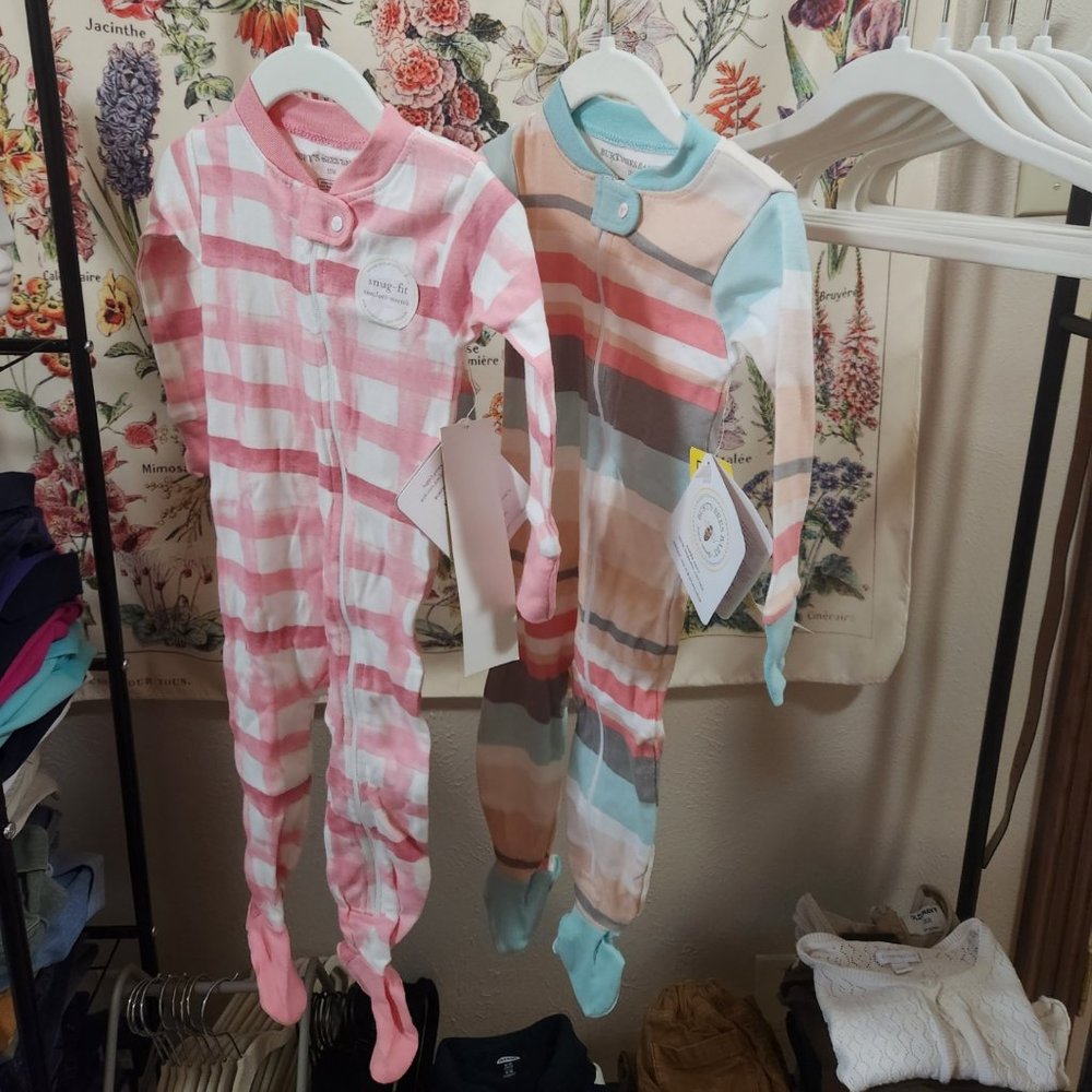 Burt's Bees Baby Sleepers 2 Items NWT